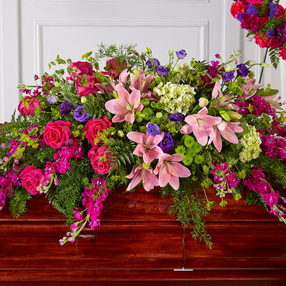 Radiant Tribute Casket Spray –  Lynchburg Leo Wood Florist, Lynchburg VA