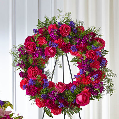 Calming Colors Wreath –  Lynchburg Leo Wood Florist, Lynchburg VA