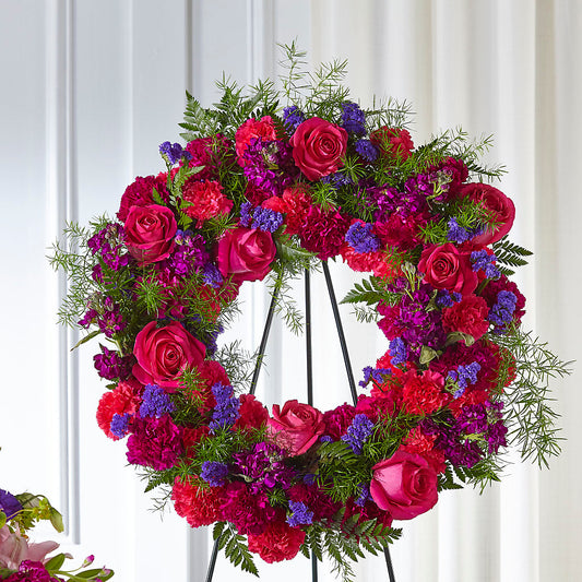 Calming Colors Wreath –  Lynchburg Leo Wood Florist, Lynchburg VA