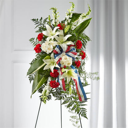 Stars of Life Standing Spray –  Lynchburg Leo Wood Florist, Lynchburg VA
