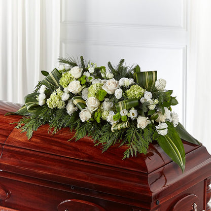 Hopeful Gesture Casket Spray –  Lynchburg Leo Wood Florist, Lynchburg VA