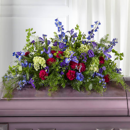 Always Treasured Casket Spray –  Lynchburg Leo Wood Florist, Lynchburg VA