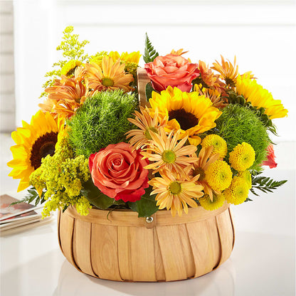 Harvest Sunflower Basket –  Lynchburg Leo Wood Florist, Lynchburg VA