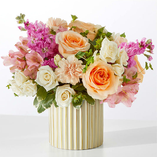 Paradise Bouquet with Ivory Vase –  Lynchburg Leo Wood Florist, Lynchburg VA