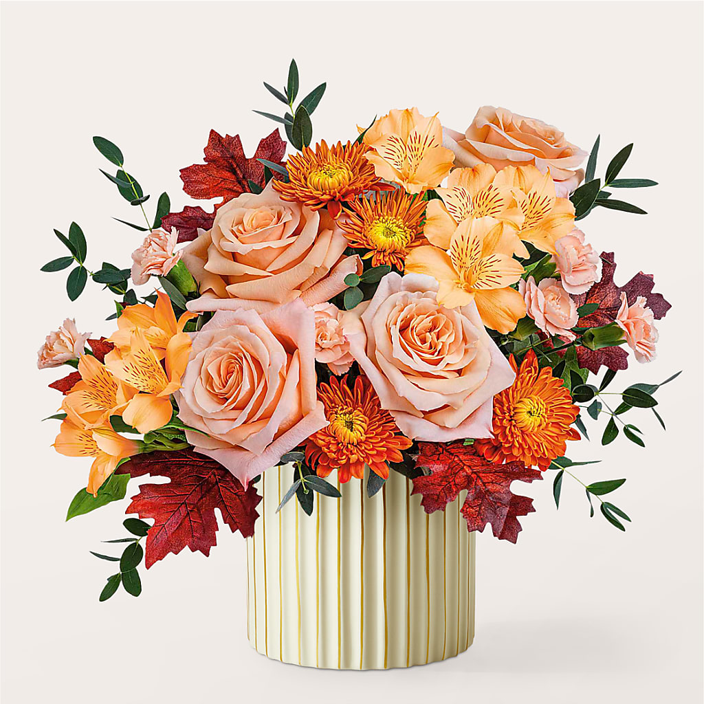 Spiced Latte Bouquet with Ivory Vase –  Lynchburg Leo Wood Florist, Lynchburg VA