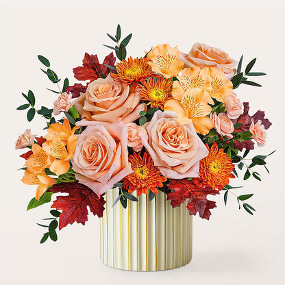 Spiced Latte Bouquet with Ivory Vase –  Lynchburg Leo Wood Florist, Lynchburg VA