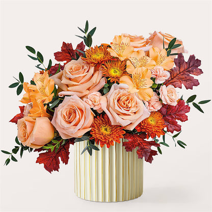 Spiced Latte Bouquet with Ivory Vase –  Lynchburg Leo Wood Florist, Lynchburg VA