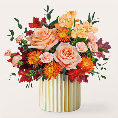 Spiced Latte Bouquet with Ivory Vase –  Lynchburg Leo Wood Florist, Lynchburg VA