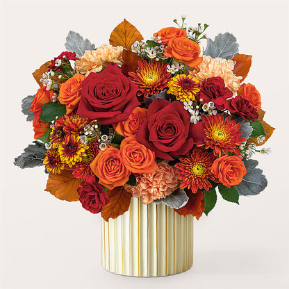 Merlot Bouquet with Ivory Vase –  Lynchburg Leo Wood Florist, Lynchburg VA