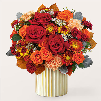 Merlot Bouquet with Ivory Vase –  Lynchburg Leo Wood Florist, Lynchburg VA