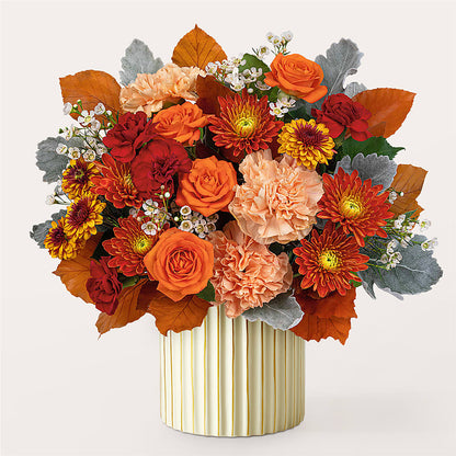 Merlot Bouquet with Ivory Vase –  Lynchburg Leo Wood Florist, Lynchburg VA