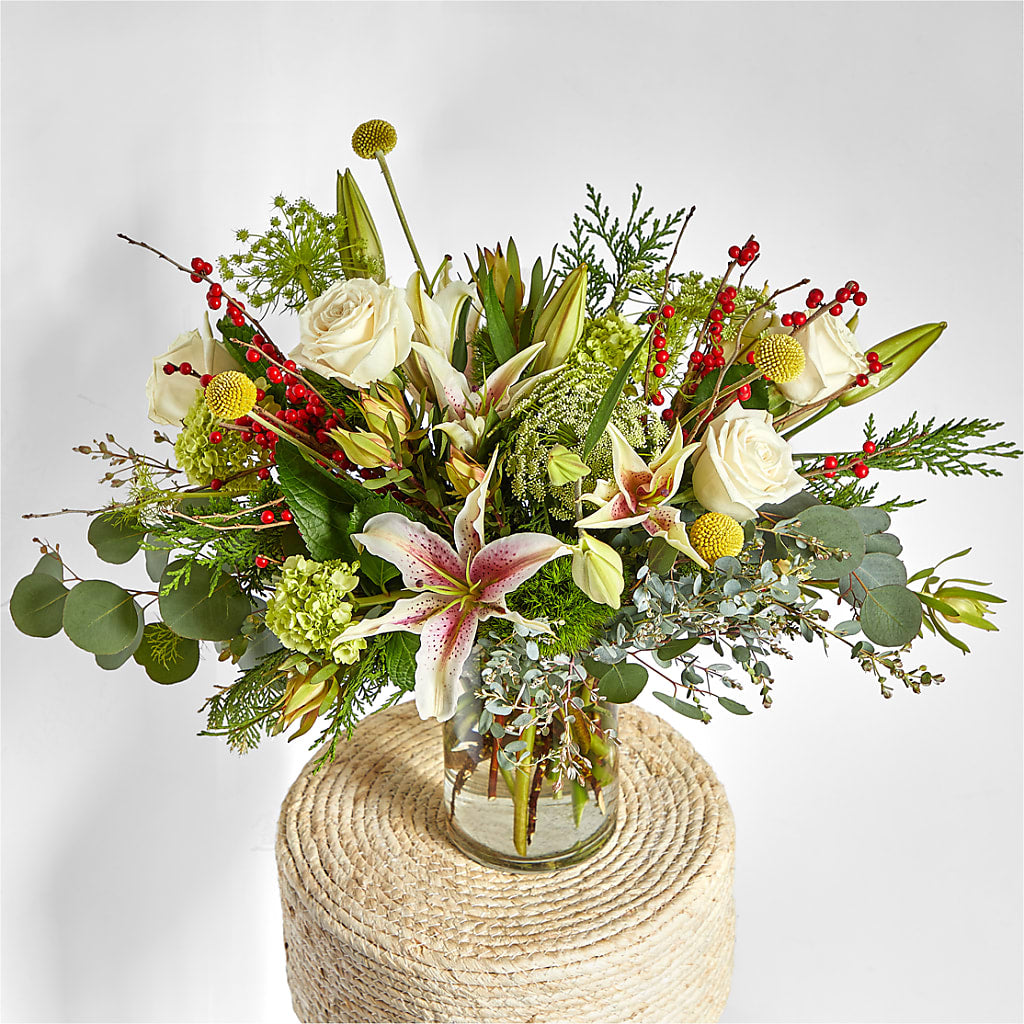 Berry & Bright Bouquet –  Lynchburg Leo Wood Florist, Lynchburg VA