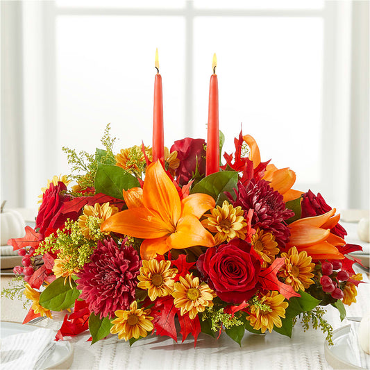 Autumn's Embrace Centerpiece –  Lynchburg Leo Wood Florist, Lynchburg VA