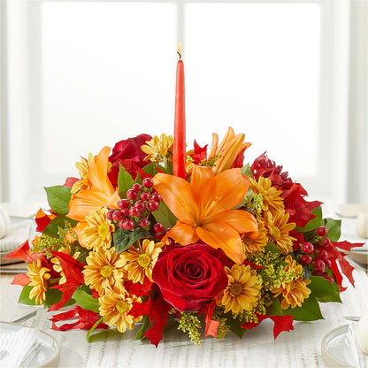 Autumn's Embrace Centerpiece –  Lynchburg Leo Wood Florist, Lynchburg VA