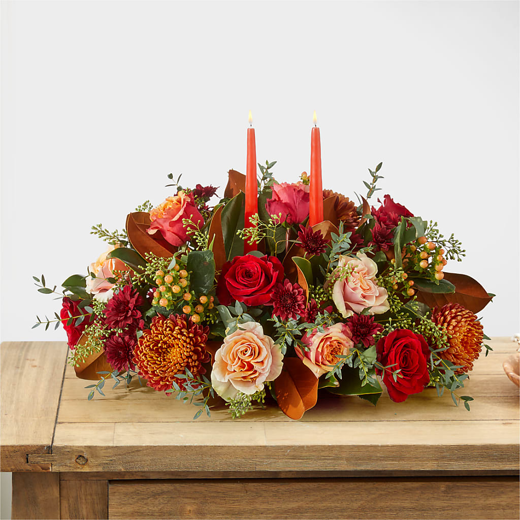 Gather Near Centerpiece –  Lynchburg Leo Wood Florist, Lynchburg VA