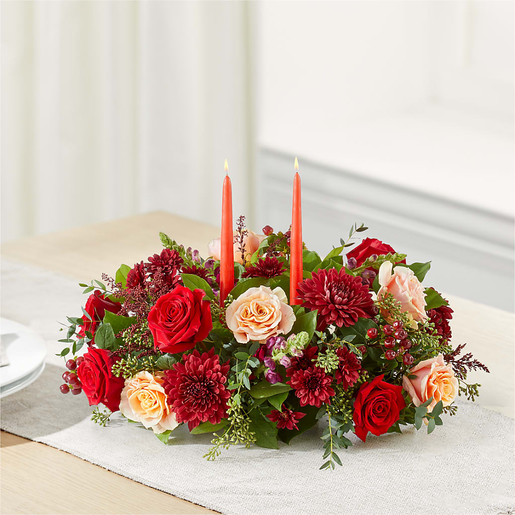 Most Thankful Centerpiece –  Lynchburg Leo Wood Florist, Lynchburg VA