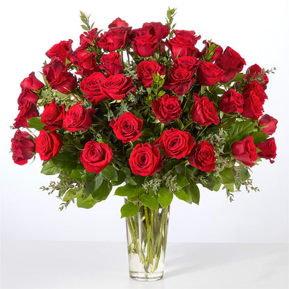 Forever Yours Fifty Stem Red Rose Bouquet –  Lynchburg Leo Wood Florist, Lynchburg VA