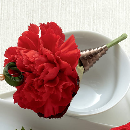 Red Carnation Boutonniere –  Lynchburg Leo Wood Florist, Lynchburg VA