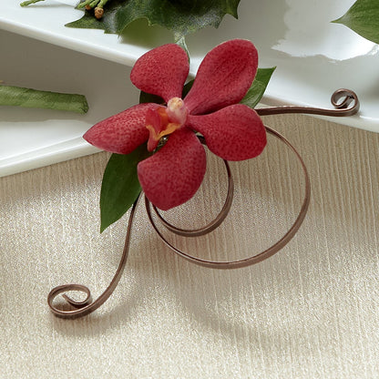 Red Mokara Boutonniere –  Lynchburg Leo Wood Florist, Lynchburg VA